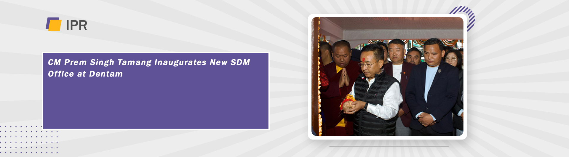 CM Prem Singh Tamang Inaugurates New SDM Office at Dentam