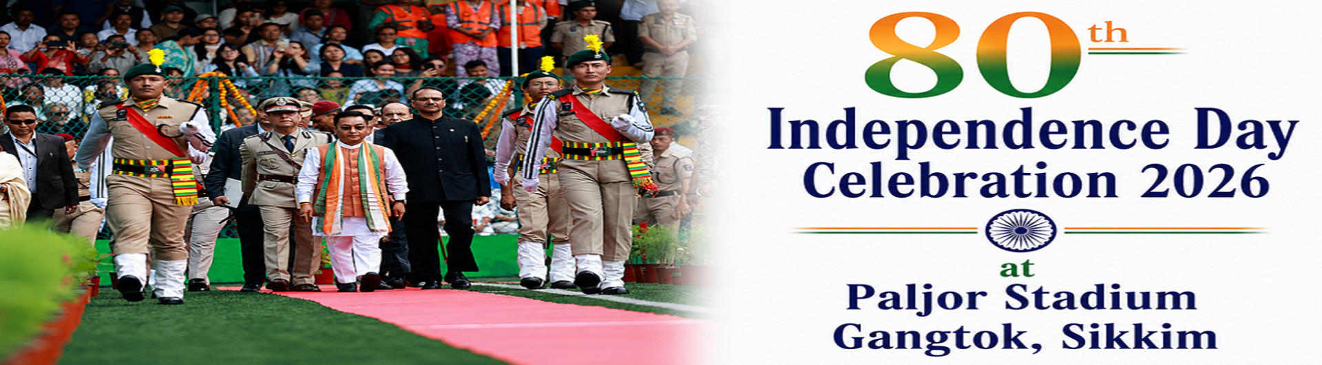 80th Independence Day Celebration 2026 at Paljor Stadium Gangtok, Sikkim