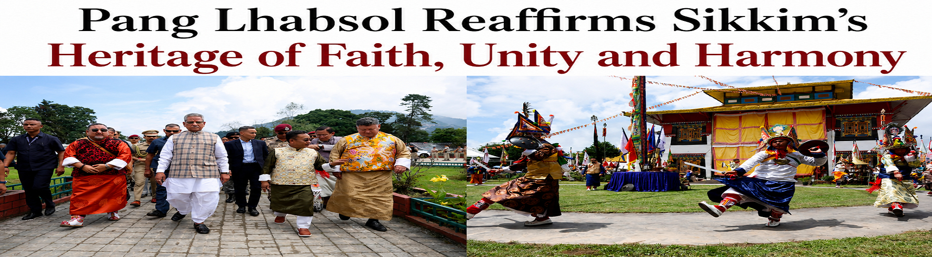 The auspicious occasion of Pang Lhabsol was celebrated with traditional religious fervour and devotion at Tsuklakhang Palace, Gangtok, August 28th