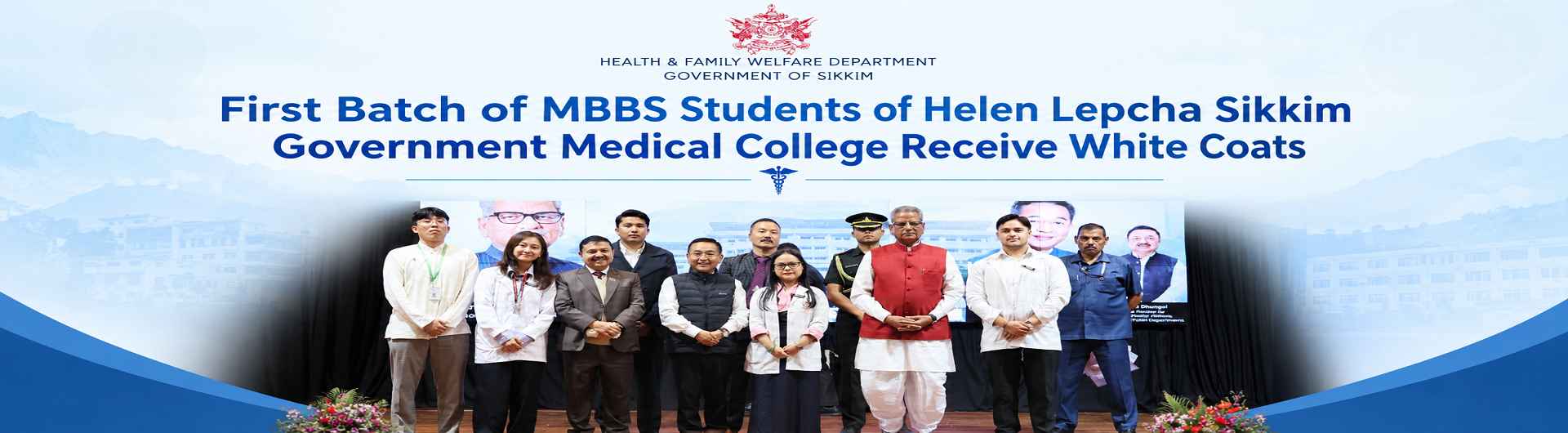 First Batch of MBBS Students of Helen Lepcha Sikkim Government Medical College Receive White Coats