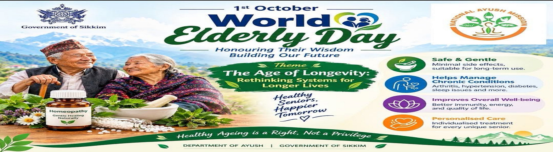 World Elderly Day 2026 Observed with Free AYUSH Health Camp at Soreng Haat Bazar