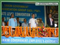 CHIEF MINISTER, SHRI P.S TAMANG ATTENDED THE FIRST STATE LEVEL CONVENTION 2019 OF GROUP C AND D EMPLOYEES AT PALZOR STADIUM ON 15.09.2019