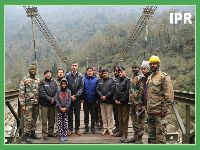HON’BLE MINISTER SHRI SAMDUP LEPCHA INSPECTED THE ONGOING CONSTRUCTION OF THE 360 FEET MUNSHITHANG BAILEY SUSPENSION BRIDGE AT NORTH ON 29.01.2020