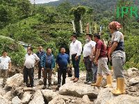 Hon'ble Minister for Roads and Bridges, Shri Samdup Lepcha visited the landslide area in Bey under Sakyong - Pentong GPU, Upper Dzongu, North Sikkim. He was accompanied by Hon'ble area MLA Dzongu, DC North, SDM Dzongu, DFO(T) Dzongu, BDO Dzongu, RO Dzongu,  Panchayat Sakyong -Pentong GPU, DE irrigation department and Officers from different departments