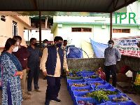  Hon'ble Minister, Agriculture, Horticulture, Animal Husbandry and Veterinary Services-cum-Area MLA of Gyalshing Bermiok constituency, Shri. Lok Nath Sharma inaugurated Kishan Bazar