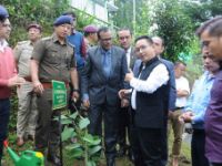 The Hon'ble Chief Minister of Sikkim Shri Prem Singh Tamang (Golay) planted a sapling of Japanese Cherry at the premises of Circuit House, Gangtok in the occasion of World Environment Day.
